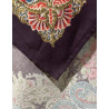 mantón estampado rosas granate