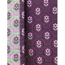 pañuelo berengena-azul flor