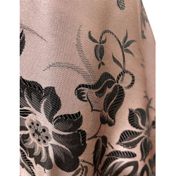 mantón de seda negro-rosa