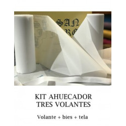 kit  3 volantes, bies y tela