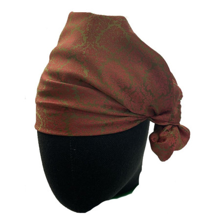 pañuelo coral-verde oliva