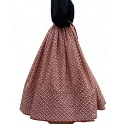 falda de diario granate florecitas