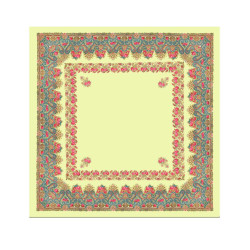 mantón estampado rosas amarillo