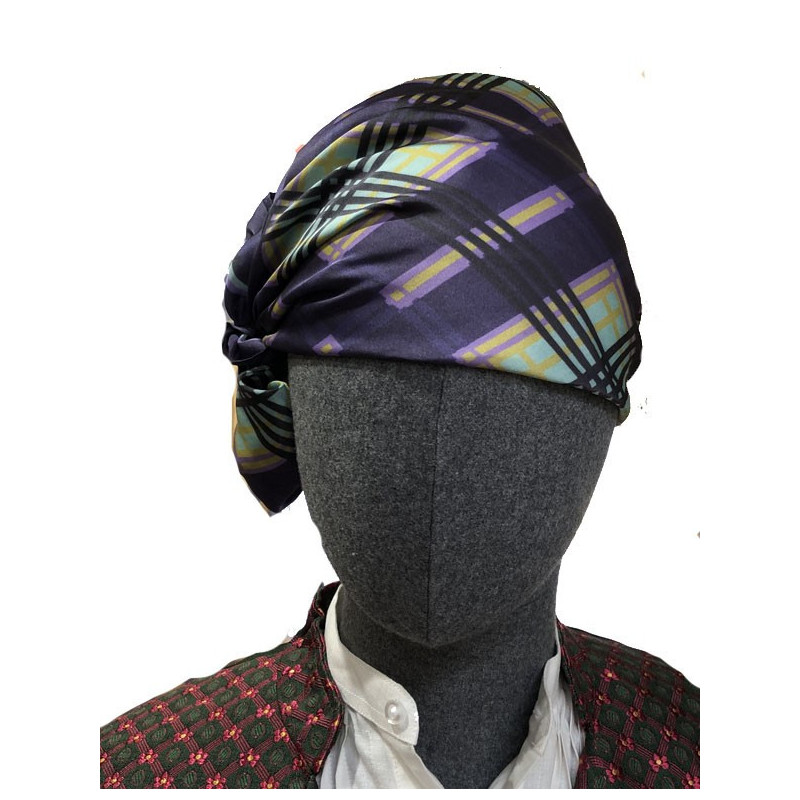 pañuelo cuadros morado