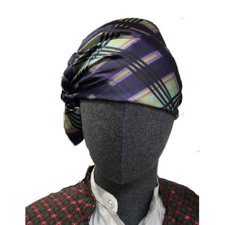 pañuelo cuadros morado