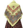 mantón estampado rosas amarillo