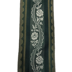 cinta  verde botella blanca