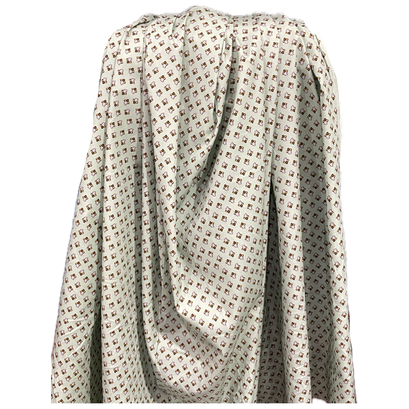 TELA  ESTAMPADA FLORES VERDE