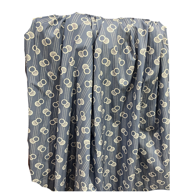 TELA  ESTAMPADA CIRCULOS AZUL