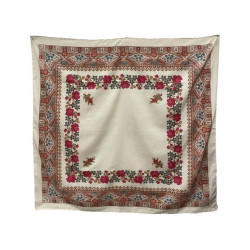 MANTÓN ESTAMPADO ENREJADO BEIGE