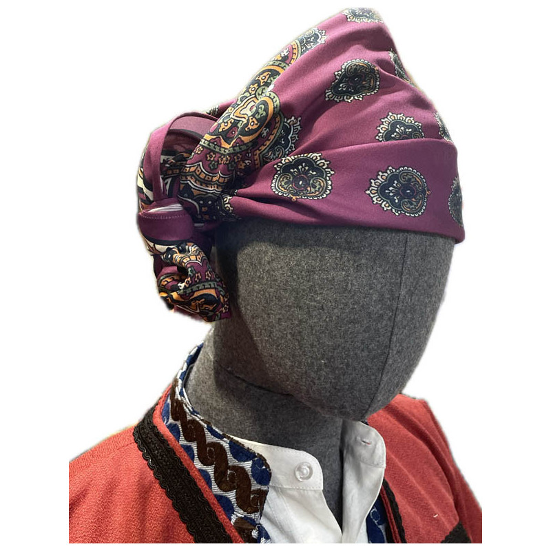 PAÑUELO CACHEMIRES GRANATE