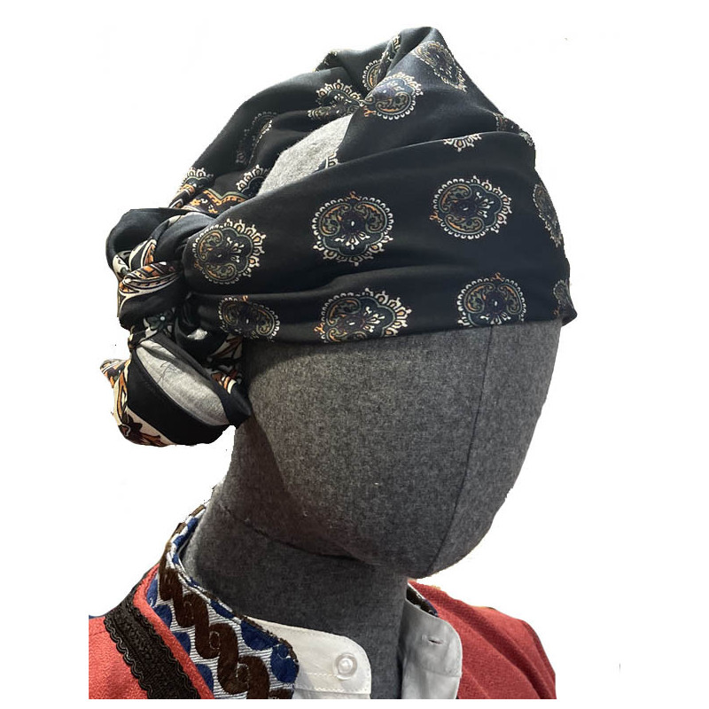 PAÑUELO CACHEMIRES NEGRO