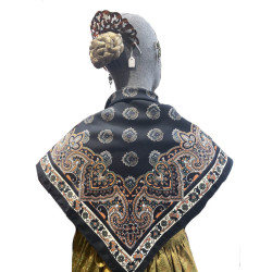 PAÑUELO CACHEMIRES NEGRO