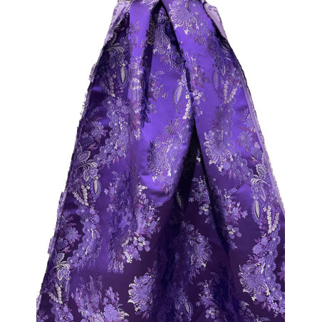 CORTE DE FALDA MORADO-PLATA