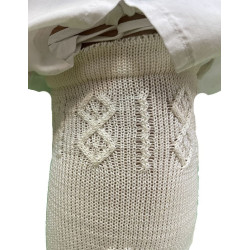 media corta blanca lisa ochos