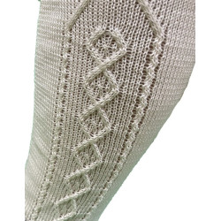 media corta blanca lisa ochos