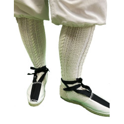 media corta blanca calada