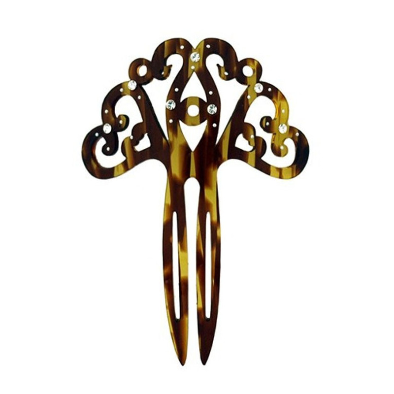 peineta imitación carey brillos