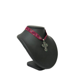 cruz de plata de ley  esmeralda