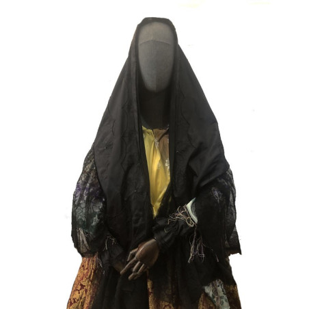 bancal isabelino abalorios seda