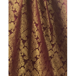 tela brochado fucsia-naranja