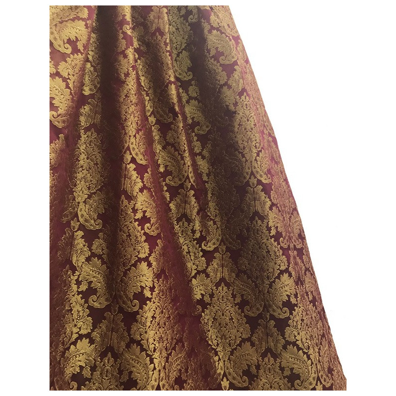 tela brochado fucsia-naranja