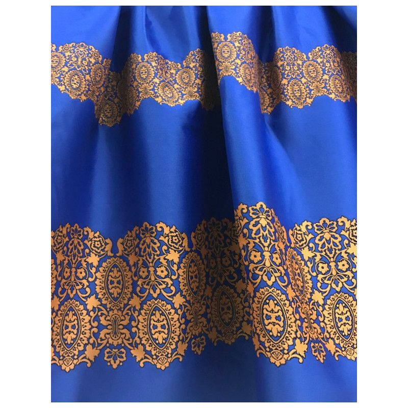 corte de falda greca verdosa colores