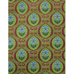 pañuelo  verde-fucsia flor