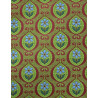 pañuelo  verde-fucsia flor