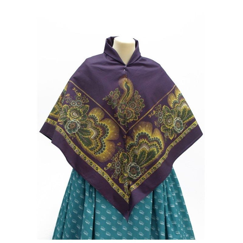 mantón de algodón estampado