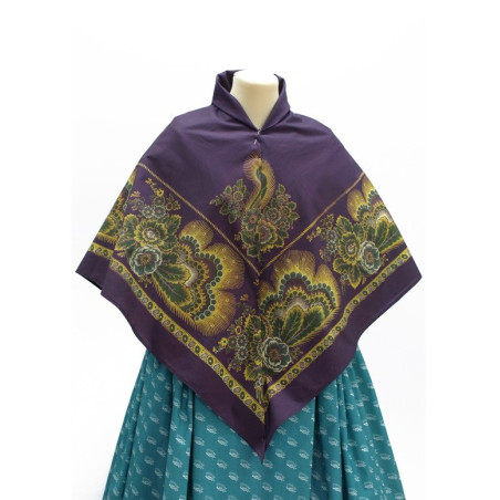 mantón de algodón estampado
