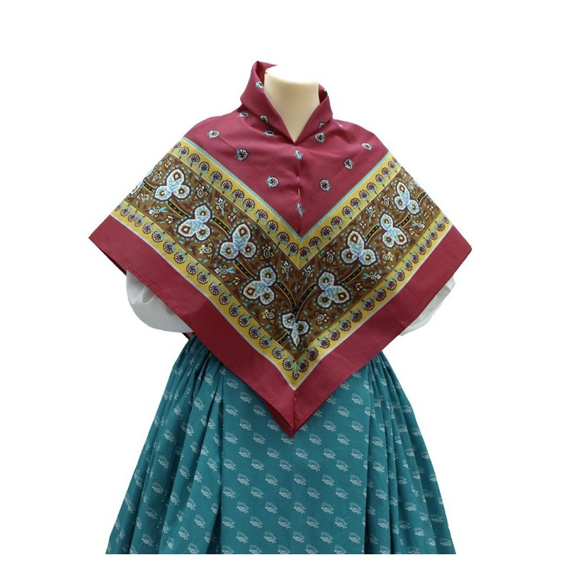 mantón de algodón estampado