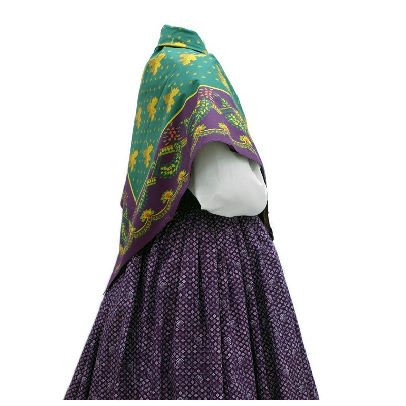 mantón de algodón estampado