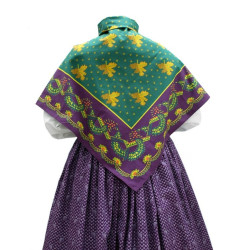 mantón de algodón estampado