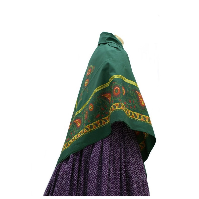 mantón de algodón estampado