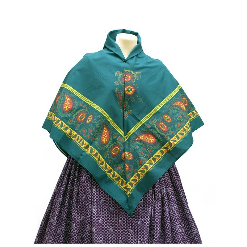 mantón de algodón estampado