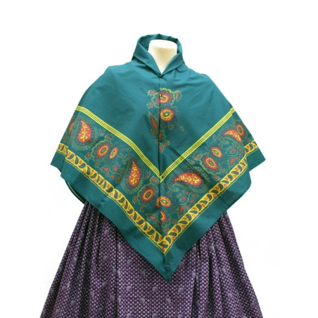mantón de algodón estampado