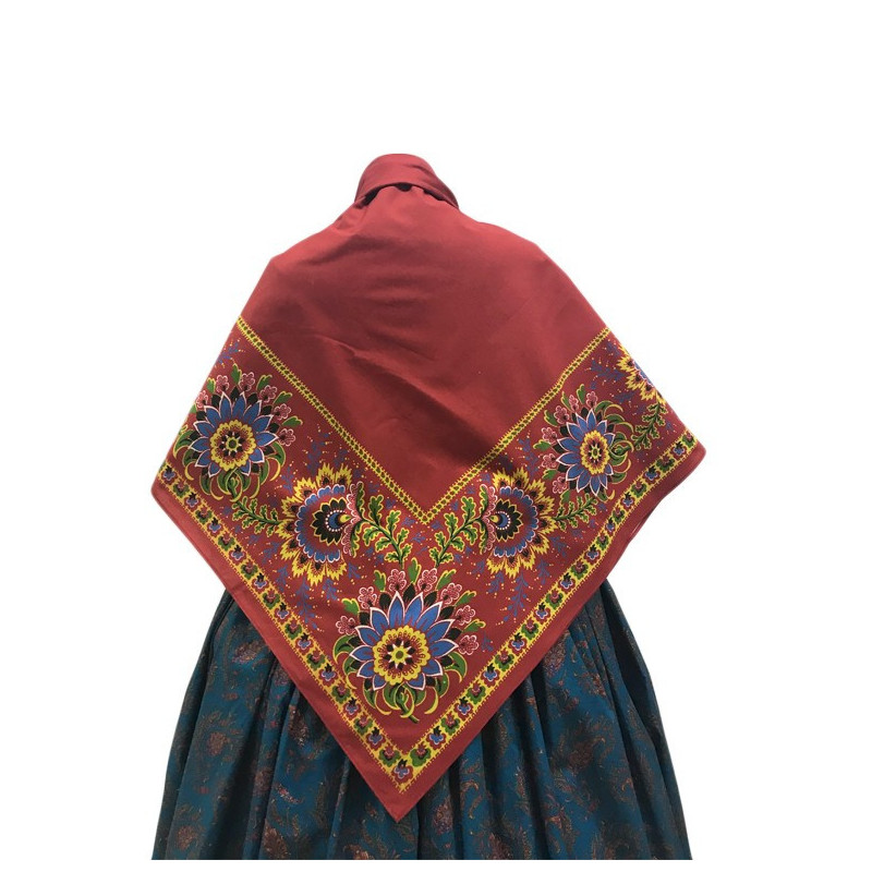 mantón de algodón estampado