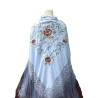 mantón de manila azul claro colores