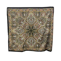 MANTÓN ESTAMPADO ARABESCOS NEGRO