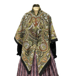 MANTÓN ESTAMPADO ARABESCOS NEGRO