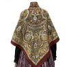 MANTÓN ESTAMPADO ARABESCOS GRANATE