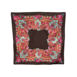 MANTÓN ESTAMPADO FLORES MARRÓN