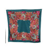 MANTÓN ESTAMPADO FLORES VERDE AGUA