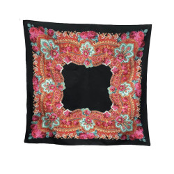 MANTÓN ESTAMPADO FLORES NEGRO