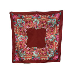 MANTÓN ESTAMPADO FLORES ROJO