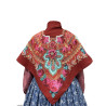 MANTÓN ESTAMPADO FLORES ROJO