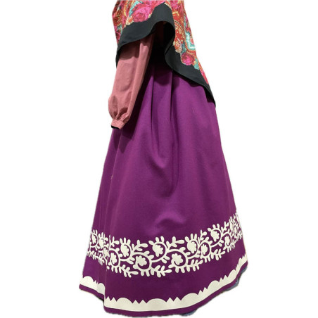 REFAJO FLOCADO MORADO BLANCO CARACOLES