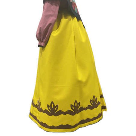 CORTE DE REFAJO AMARILLO FLOCADO MARRÓN