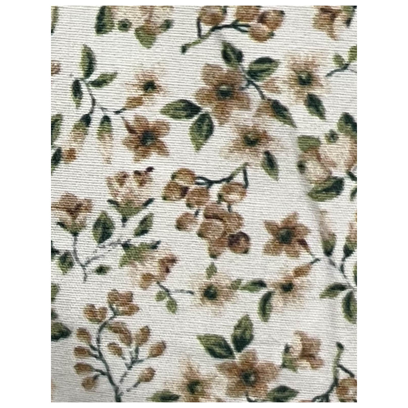 TELA DE ALGODÓN FLORECITAS BEIGE
